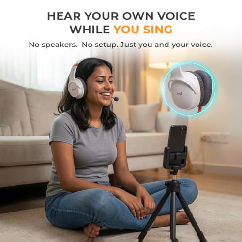 SIRO Personal Karaoke Headphone | Detachable Mic | Bluetooth | Perfect for Karaoke, Practice, Music & Calls | Voice Mode | External Noise Reduction | Portable with Carry Case | Long Lasting Battery - Image 2