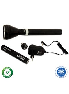 iBELL IBELL FL8359 Rechargeable Torch Flashlight,Long Distance Beam Range, Aircraft Aluminium Body with Ultra Bright LED Light(Black)  - Image 4