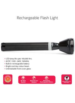 iBELL IBELL FL8359 Rechargeable Torch Flashlight,Long Distance Beam Range, Aircraft Aluminium Body with Ultra Bright LED Light(Black)  - Image 3