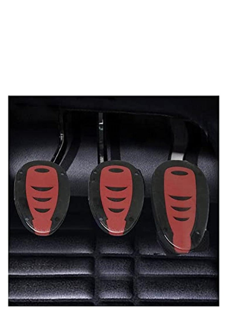 Car Pedal Cover Set Of 3 Pieces Red Black High Quality Material CS-075 - Image 1