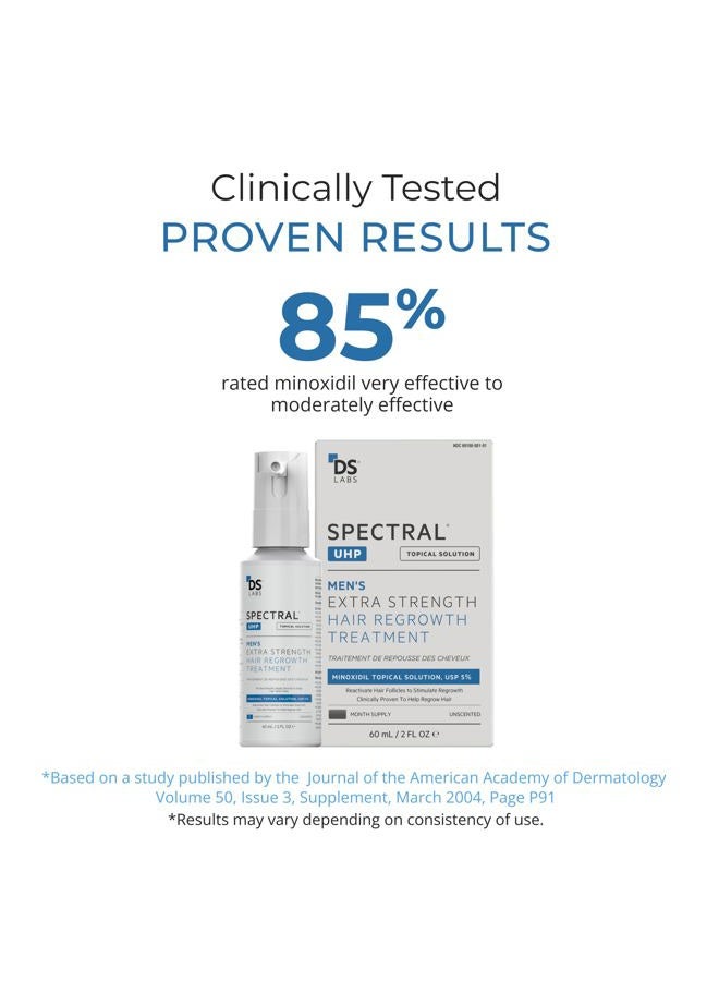 DS LABORATORIES DS Labs Spectral.UHP 5% Minoxidil Hair Density Serum - Extra Strength Topical Formula for Thicker-Looking Hair, Targets Thinning at the Crown Area, With Nanosome Technology, 60mL - Image 5