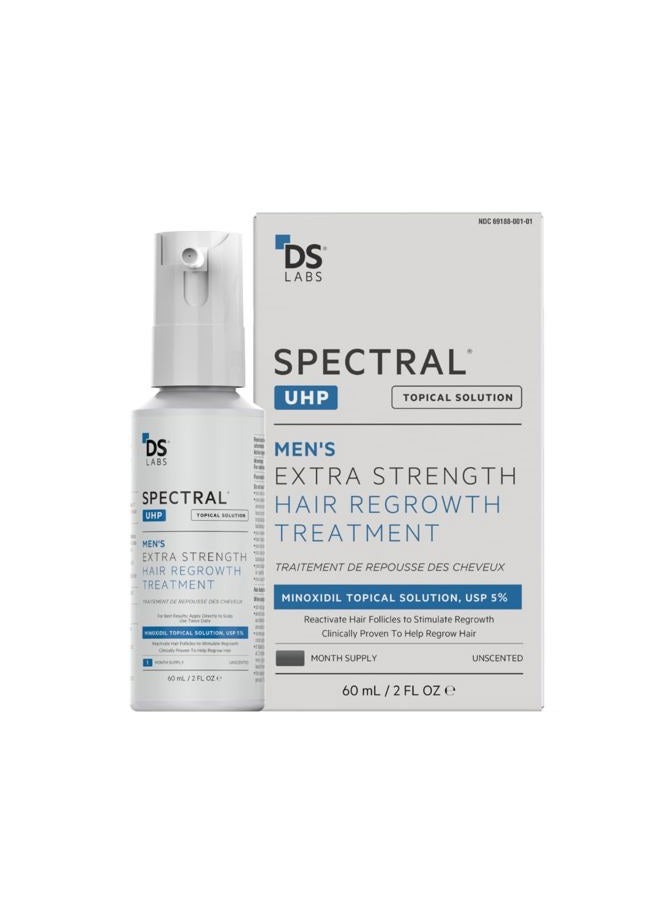 DS LABORATORIES DS Labs Spectral.UHP 5% Minoxidil Hair Density Serum - Extra Strength Topical Formula for Thicker-Looking Hair, Targets Thinning at the Crown Area, With Nanosome Technology, 60mL - Image 1