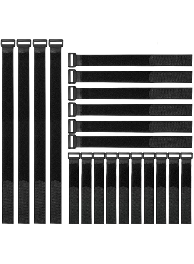 Green Tiger Set of 20 Reusable Cable Straps for Appliances,Wire Managemen Under Desk Cord Organizer Ties - Image 1