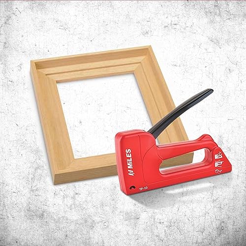 MILES Plastic TP-10 Gun Tracker | 2000 pcs 23/8 Stainless Steel Staple Pins | Red Color | Combo | Office | Hardware | Industry Professional Use | Sofa Car Seat Stapler - Image 5