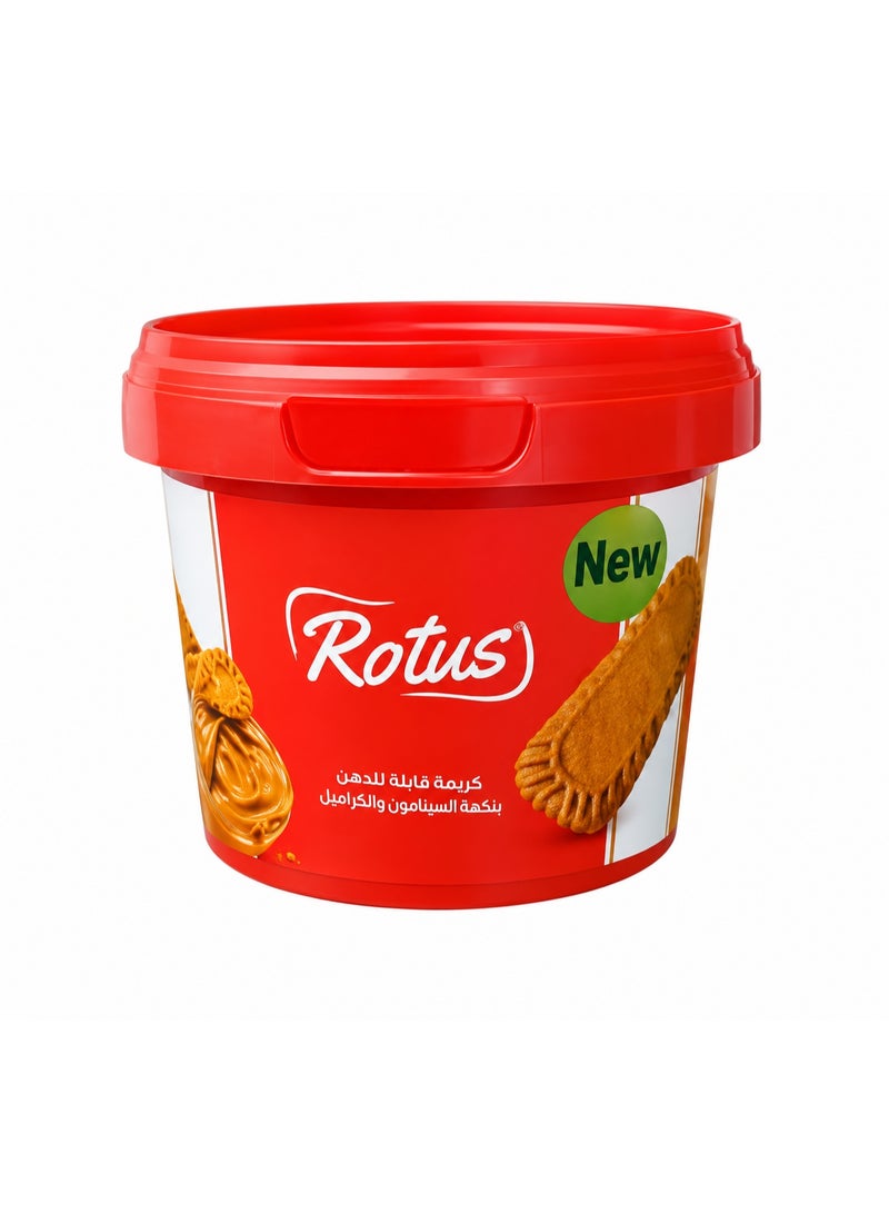 Rotus Spread Cream – Cinnamon & Caramel Flavor – Smooth & Creamy Dessert Filling – Family Snack – 350g - Image 1
