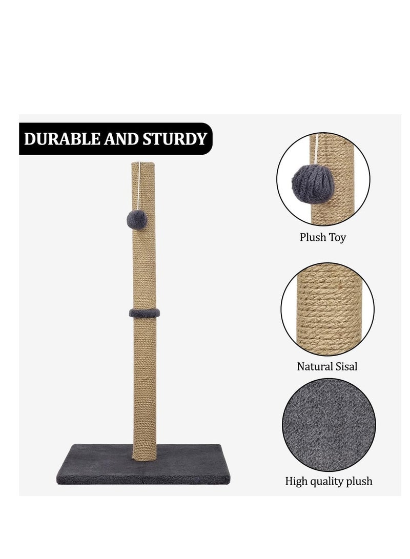 NNC PETS Cat tree with Scratching post, Hanging ball, and Stable base, 75 cm Cat climbing frame, Indoor cat activity center with Scratch-resistant, Easy to assemble and Ideal for kittens and cats, (Grey) - Image 3