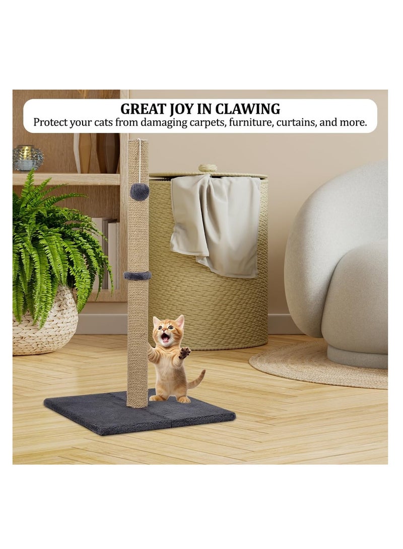 NNC PETS Cat tree with Scratching post, Hanging ball, and Stable base, 75 cm Cat climbing frame, Indoor cat activity center with Scratch-resistant, Easy to assemble and Ideal for kittens and cats, (Grey) - Image 5