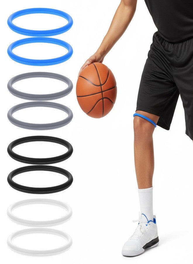 Hpmjz Patella Band 8 Pcs Silicone Knee Band Patellar Tendon Support Strap Flexible Knee Straps Patella Knees Strap Sport Brace for Men Women Hiking Soccer Basketball Running Tennis Volleyball Squats - Image 1