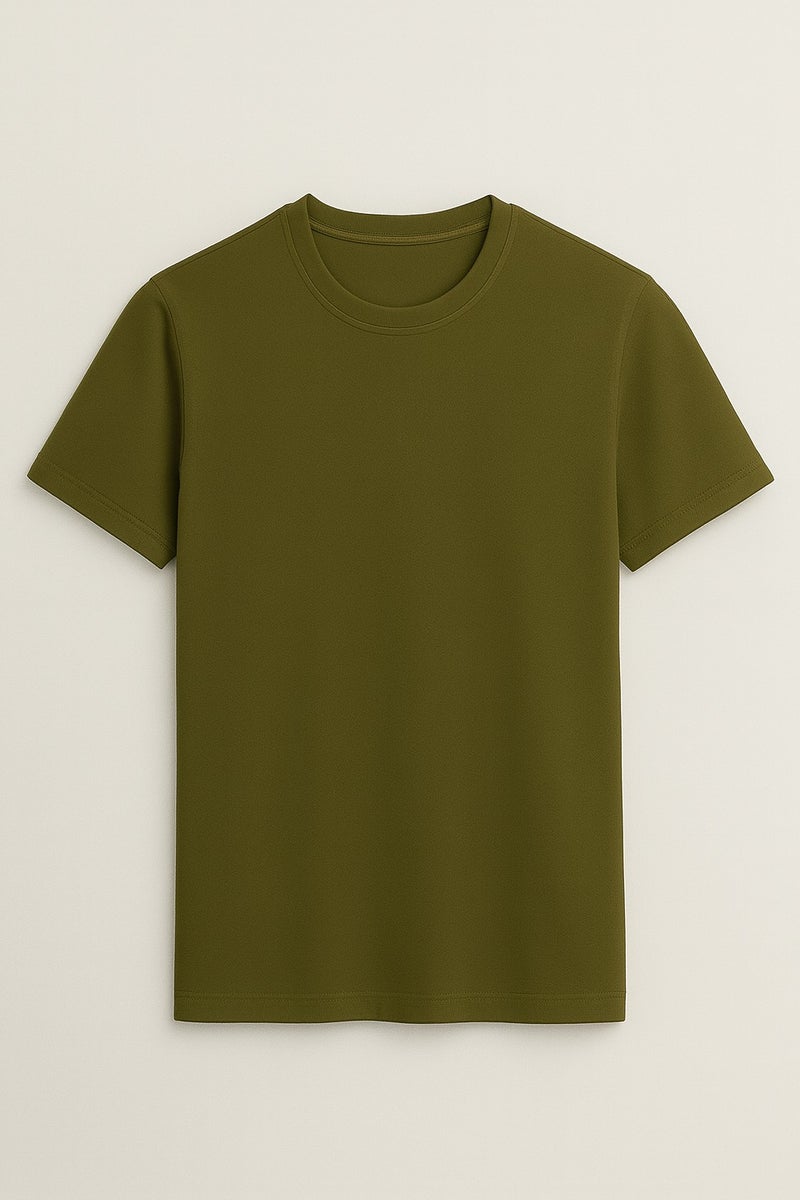 Bambelle Khaki Green T-Shirt - Premium cotton-polyester blend – combines softness with strength - Image 5