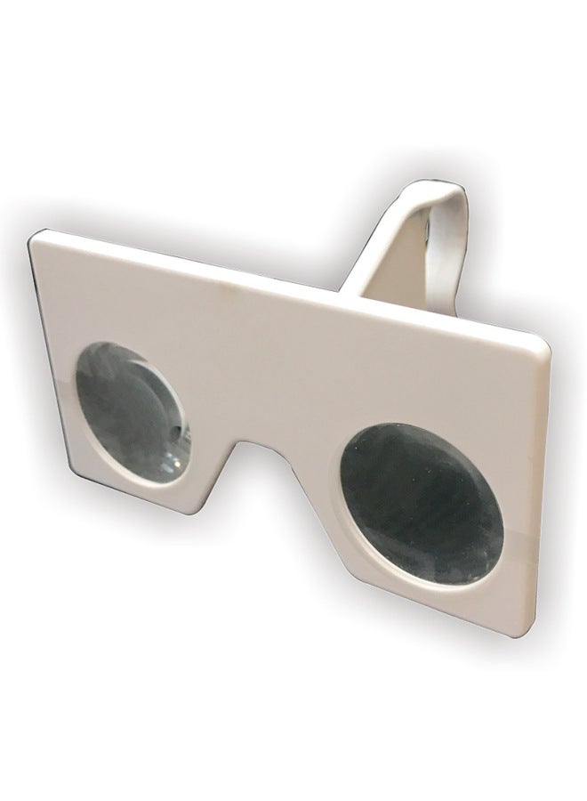 صندوق عدسات ناقل الحركة صغير الحجم قابل للطي وقابل للطي، نظارات الواقع الافتراضي VR ثلاثية الأبعاد - اللون: أبيض - Image 1