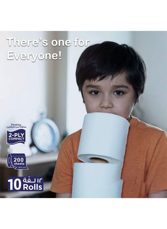 soft n hygienic Soft & Strong Toilet Tissue Rolls 200 Sheets White Pack of 10 Rolls  - Image 4