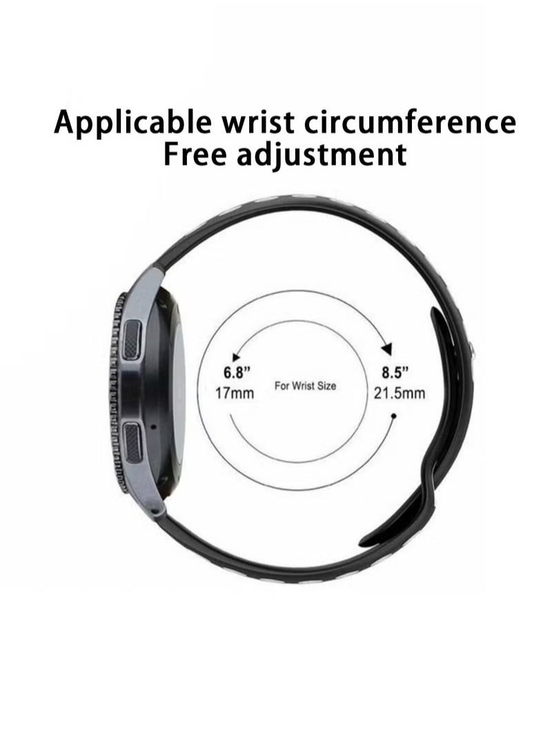 X-level - Compatible with Huawei Watch GT 3 46mm/Huawei Watch 4/GT4 46mm/GT2e 46mm Replacement Band - 22mm Replacement Silicone Wrist Strap Band Universal Sports Two Tone Silicone Replacement Wrist Strap - Image 1