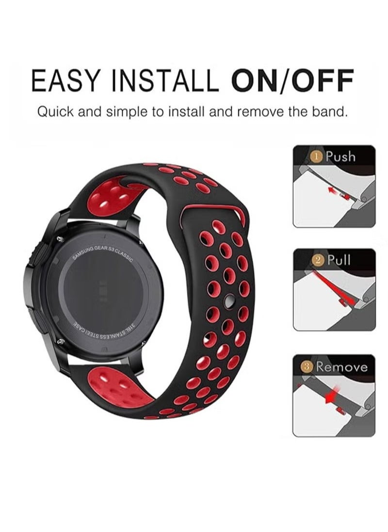 X-level - Compatible with Huawei Watch GT 3 46mm/Huawei Watch 4/GT4 46mm/GT2e 46mm Replacement Band - 22mm Replacement Silicone Wrist Strap Band Universal Sports Two Tone Silicone Replacement Wrist Strap - Image 1