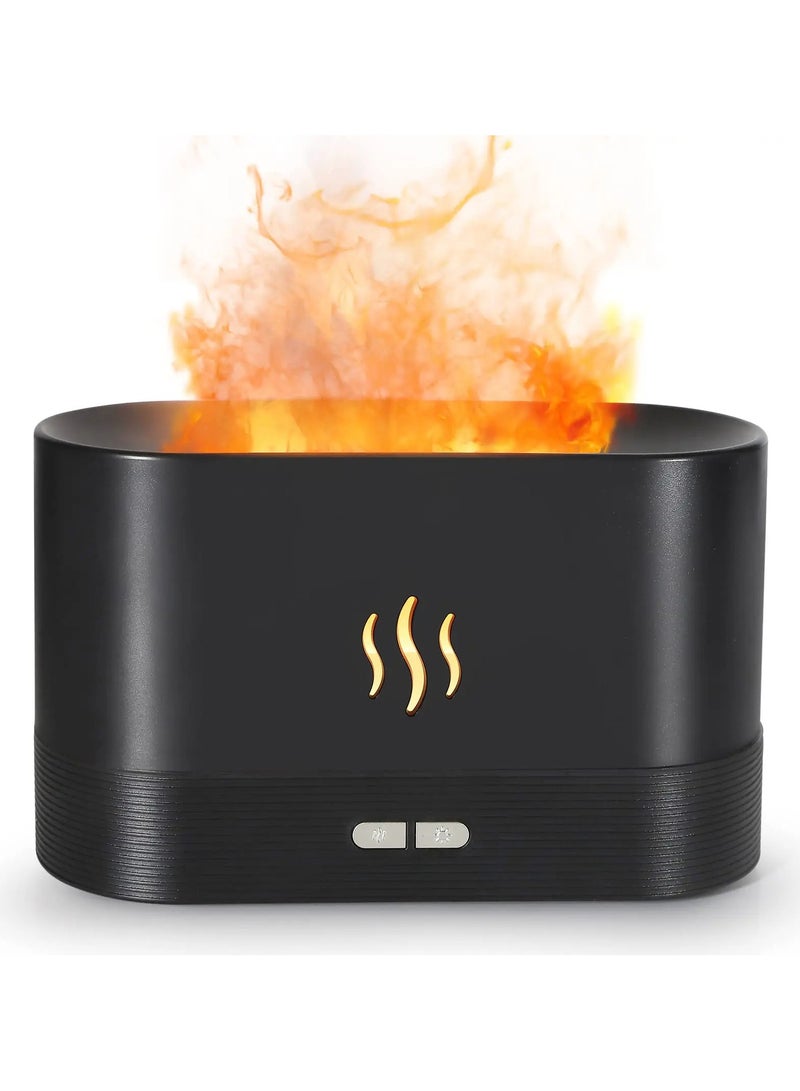 Flame Lamp Diffuser An Ultrasonic Cool Mist Maker With LED Lights Essential Oil Diffuser And Air Humidifier Featuring A Flame Effect For Added Ambiance And Aroma Diffusion  - Image 1
