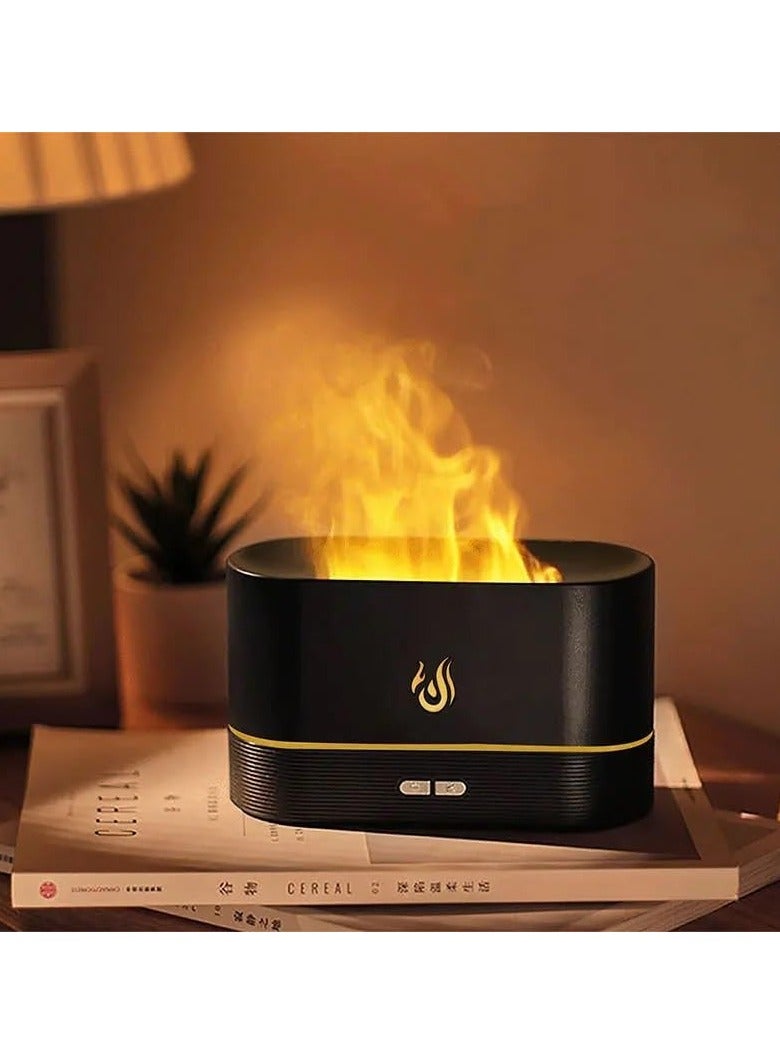 Flame Lamp Diffuser An Ultrasonic Cool Mist Maker With LED Lights Essential Oil Diffuser And Air Humidifier Featuring A Flame Effect For Added Ambiance And Aroma Diffusion  - Image 2