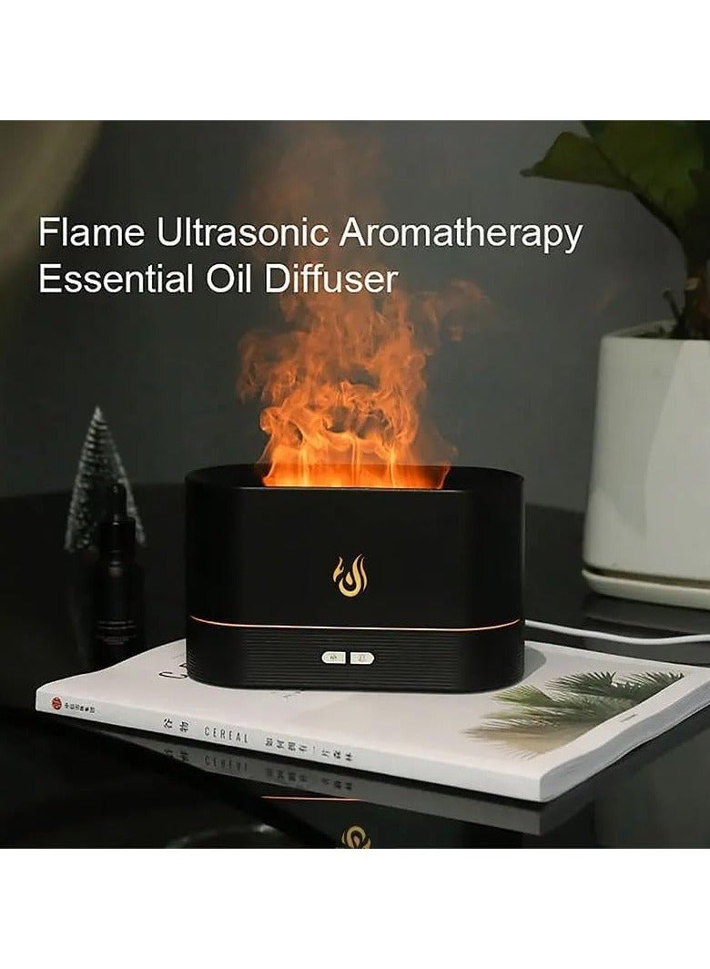 Flame Lamp Diffuser An Ultrasonic Cool Mist Maker With LED Lights Essential Oil Diffuser And Air Humidifier Featuring A Flame Effect For Added Ambiance And Aroma Diffusion  - Image 3