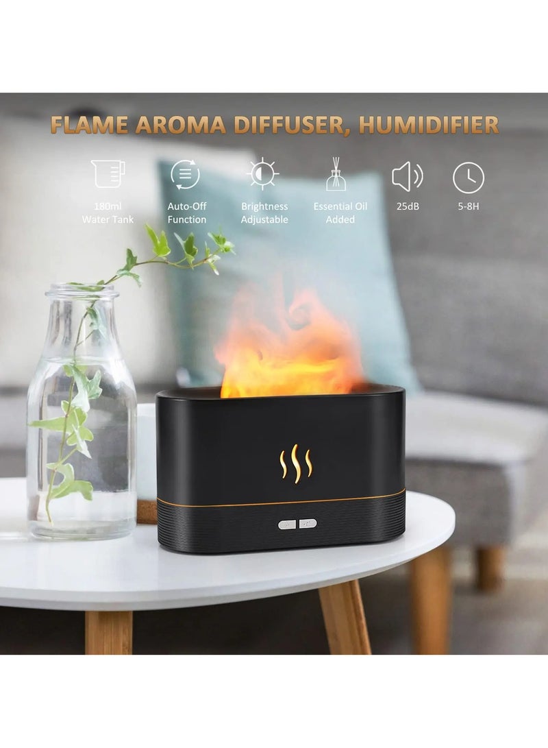 Flame Lamp Diffuser An Ultrasonic Cool Mist Maker With LED Lights Essential Oil Diffuser And Air Humidifier Featuring A Flame Effect For Added Ambiance And Aroma Diffusion  - Image 4