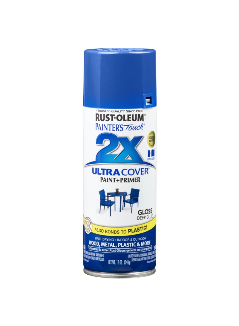 Rust-Oleum Painter's Touch 2X Ultra Cover Spray Paint (340 g, Deep Blue)