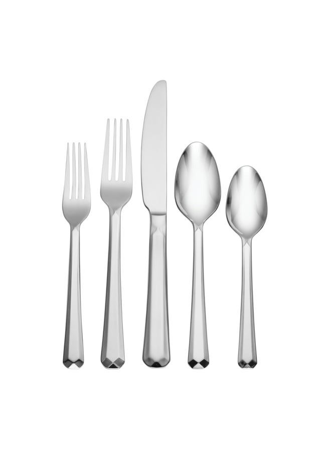 ONEIDA Chroma 65 Piece Fine Flatware Set, Service for 12, 18/10 Stainless Steel, Silverware Set, Dishwasher Safe - Image 1