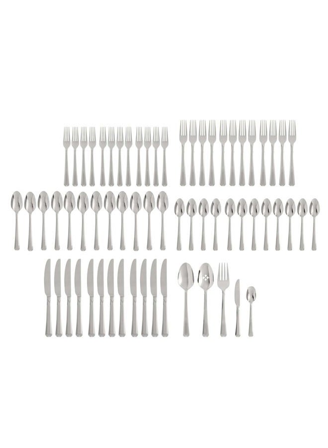 ONEIDA Chroma 65 Piece Fine Flatware Set, Service for 12, 18/10 Stainless Steel, Silverware Set, Dishwasher Safe - Image 3