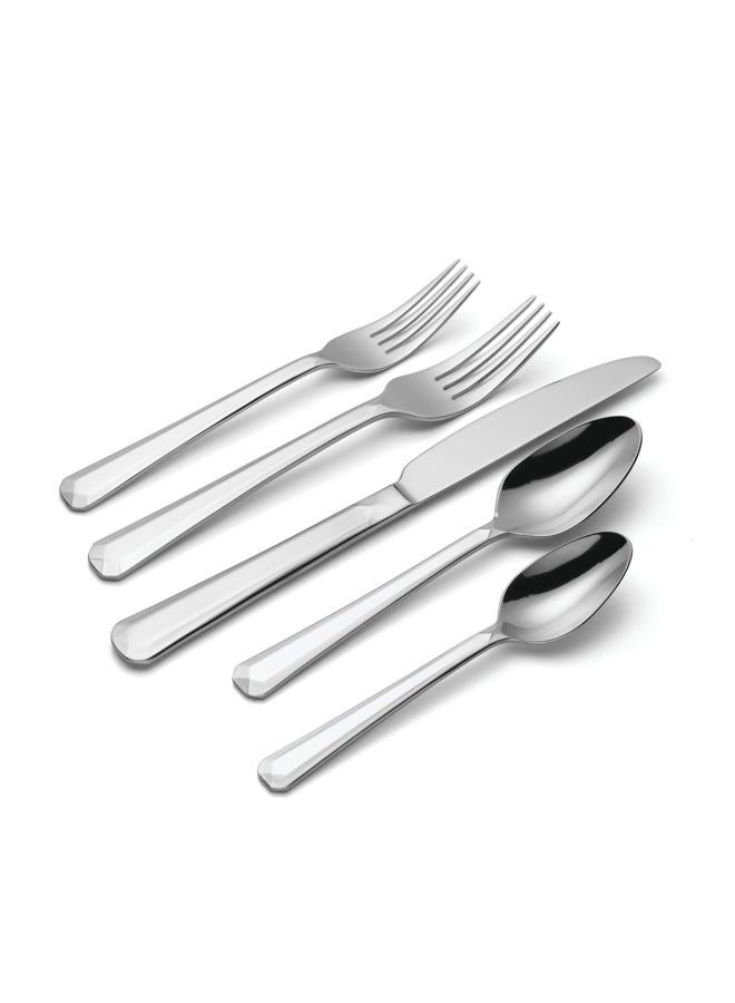 ONEIDA Chroma 65 Piece Fine Flatware Set, Service for 12, 18/10 Stainless Steel, Silverware Set, Dishwasher Safe - Image 2