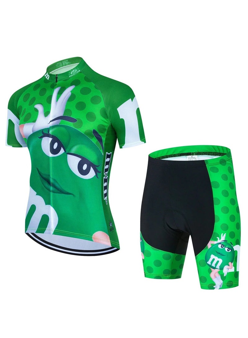 KUYING GR New Summer Outdoor Sunscreen Moisture Absorption Quick Drying Bicycle Women's Cycling Clothing Set  - Image 1