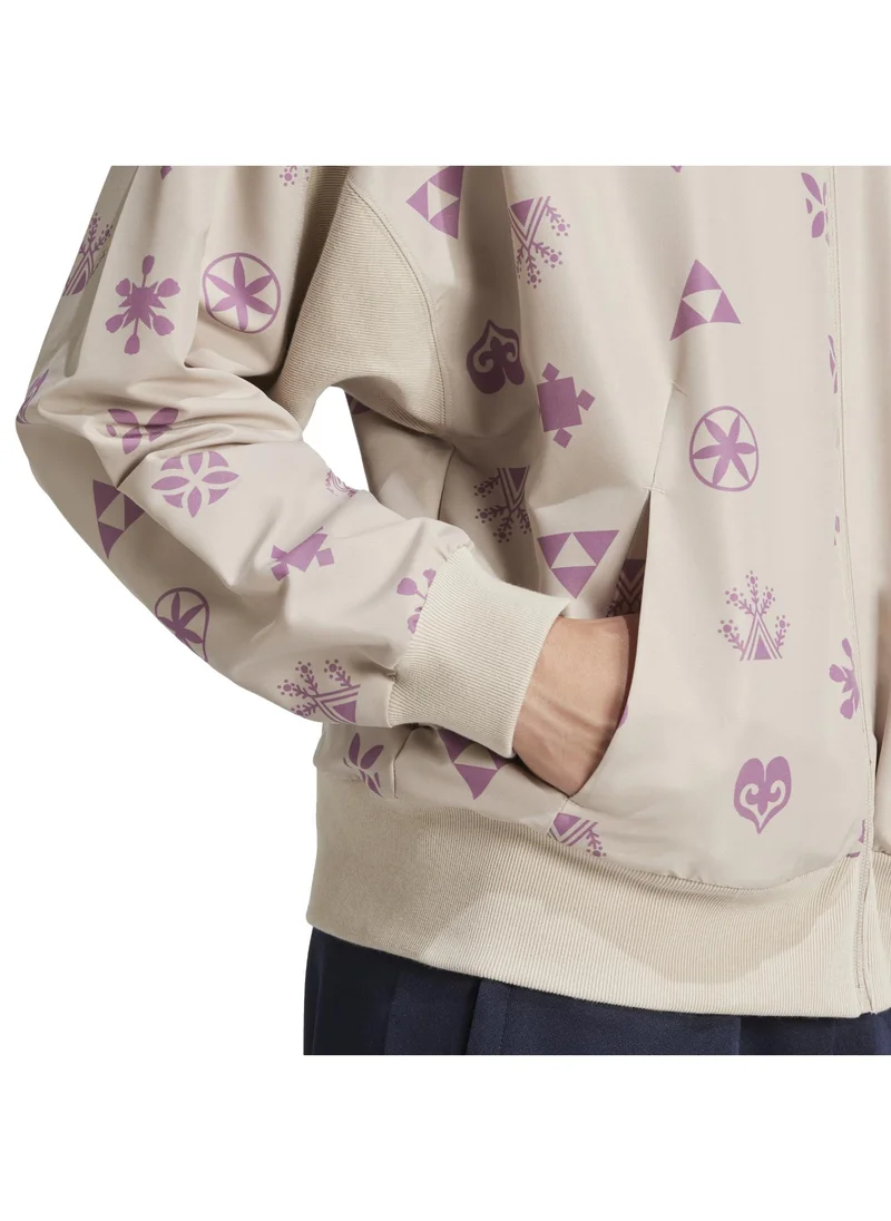 Adidas Bloom Sky Print Woven Bomber Jacket