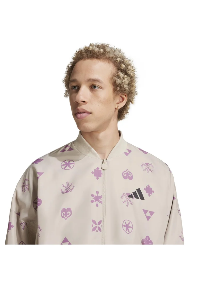 Adidas Bloom Sky Print Woven Bomber Jacket