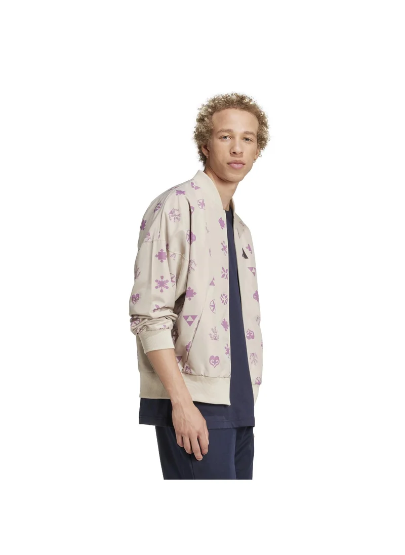 Adidas Bloom Sky Print Woven Bomber Jacket