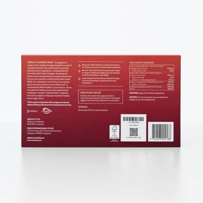 eimele Calibrate Reds | Natural Weight Control Formula for Women & Men | Reduce Cravings | Healthy Weight Support | Vegan | 30 Sachets (2g Powder ea) - Image 2
