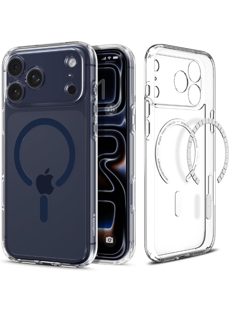 Spigen غطاء هاتف آيفون 17 برو Ultra Hybrid MagFit مع MagSafe (2025) - أزرق داكن شفاف - Image 1