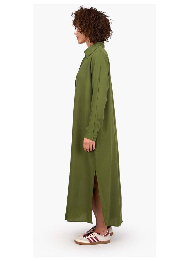 Clue V-Collared Neck Shirt Dress  - Image 2