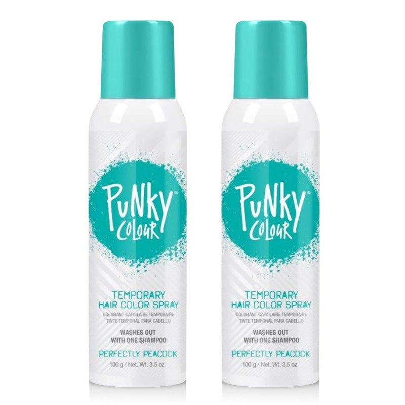 Punky Brand Punky Pastel Temporary Hair Color Spray Perfectly Peacock 7 Ounce 2Pack
