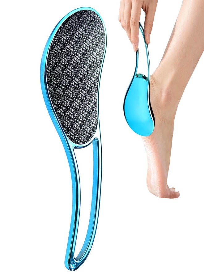 RDUNF Glass Foot File, Crystal Glass Callus Remover Foot Scrubber and Heel Scraper for Men, Women, Dead Skin Removal Pedicure Tool, Blue - Image 1