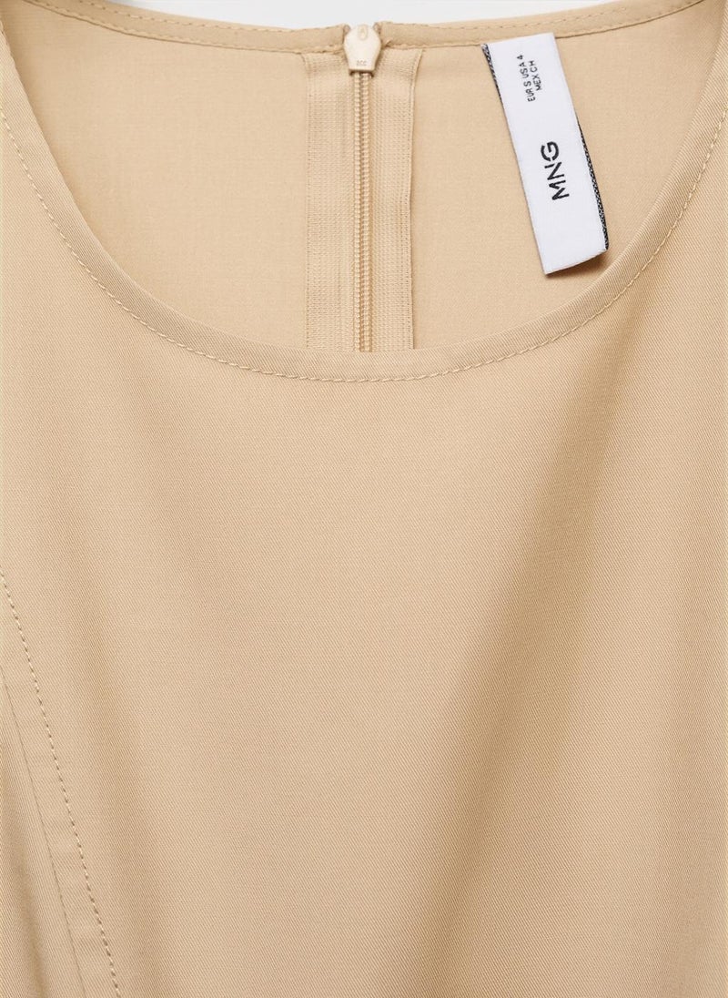 MANGO Long Cape Flared Dress  - Image 2