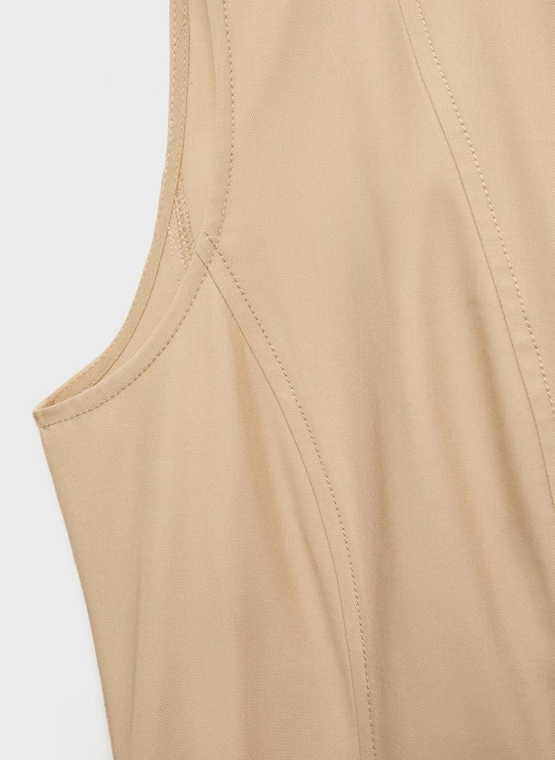 MANGO Long Cape Flared Dress  - Image 3