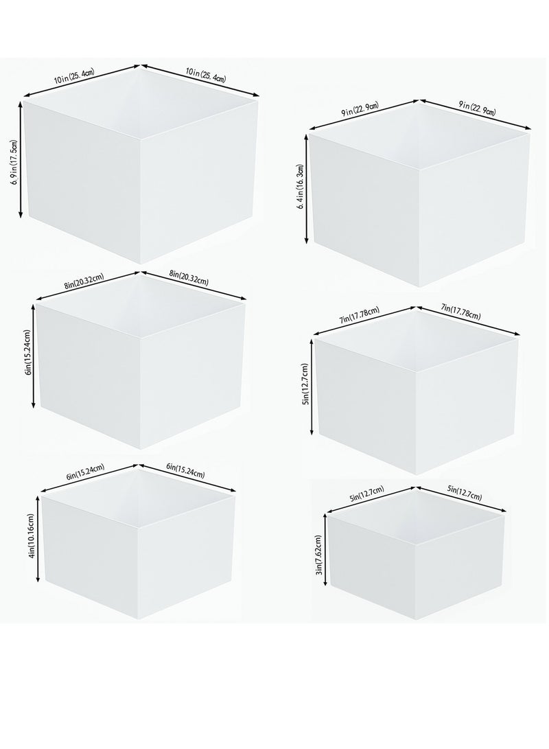 Set of 6 Buffet Risers, Food Display Risers for Party, White Dessert Stands, Cube Display Boxes for Party, Wedding - Image 2