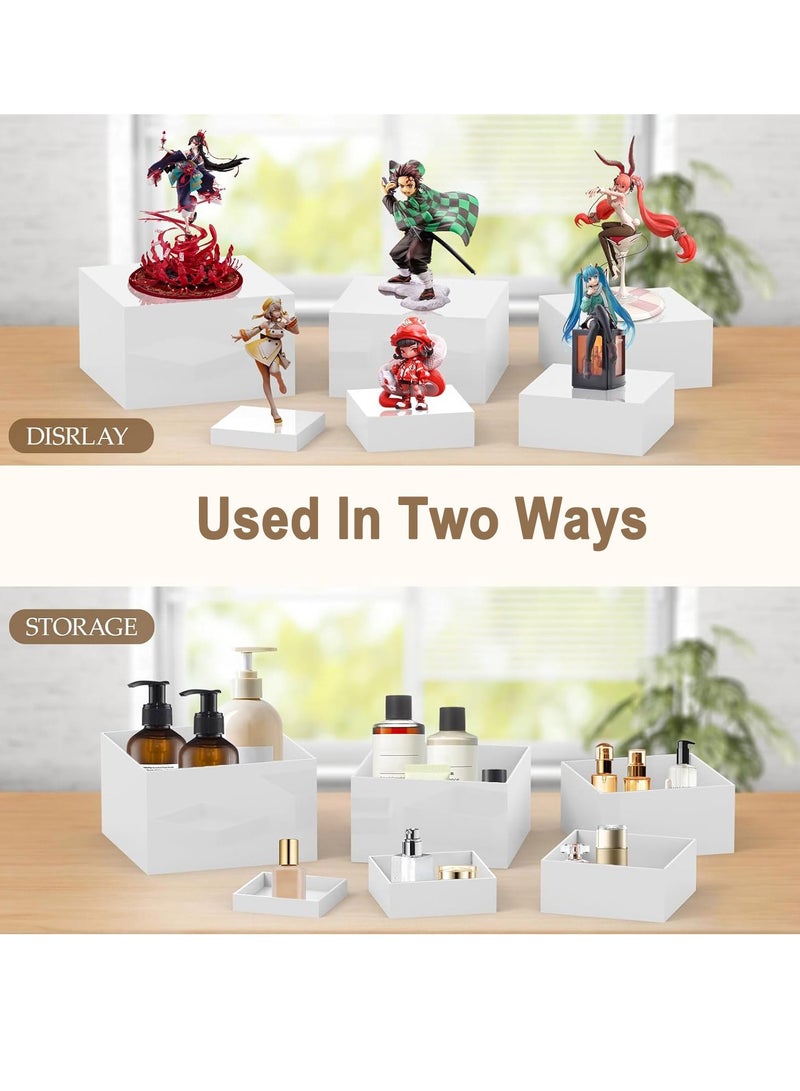 Set of 6 Buffet Risers, Food Display Risers for Party, White Dessert Stands, Cube Display Boxes for Party, Wedding - Image 3