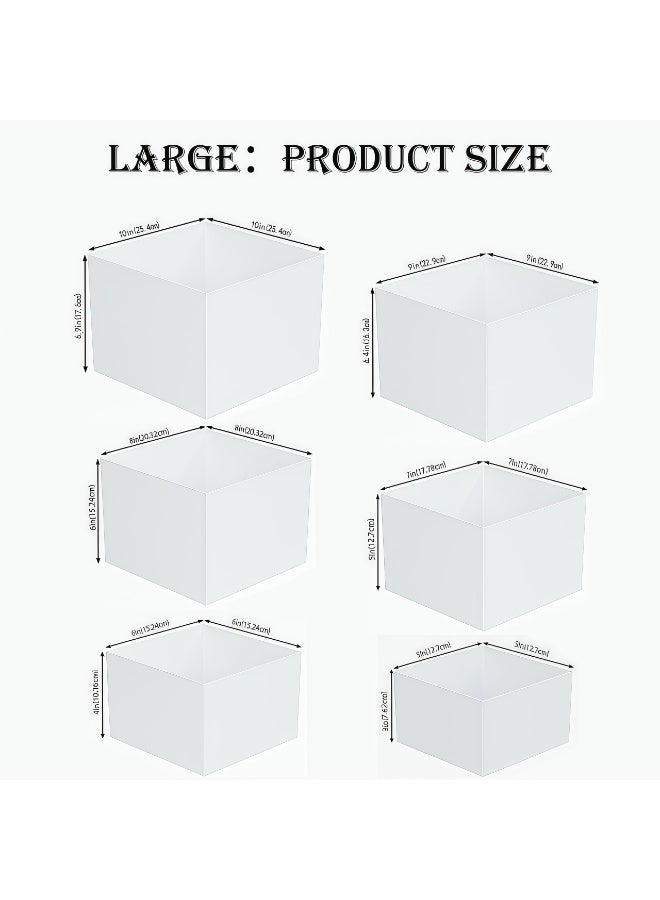Set of 6 Buffet Risers, Food Display Risers for Party, White Dessert Stands, Cube Display Boxes for Party, Wedding - Image 2