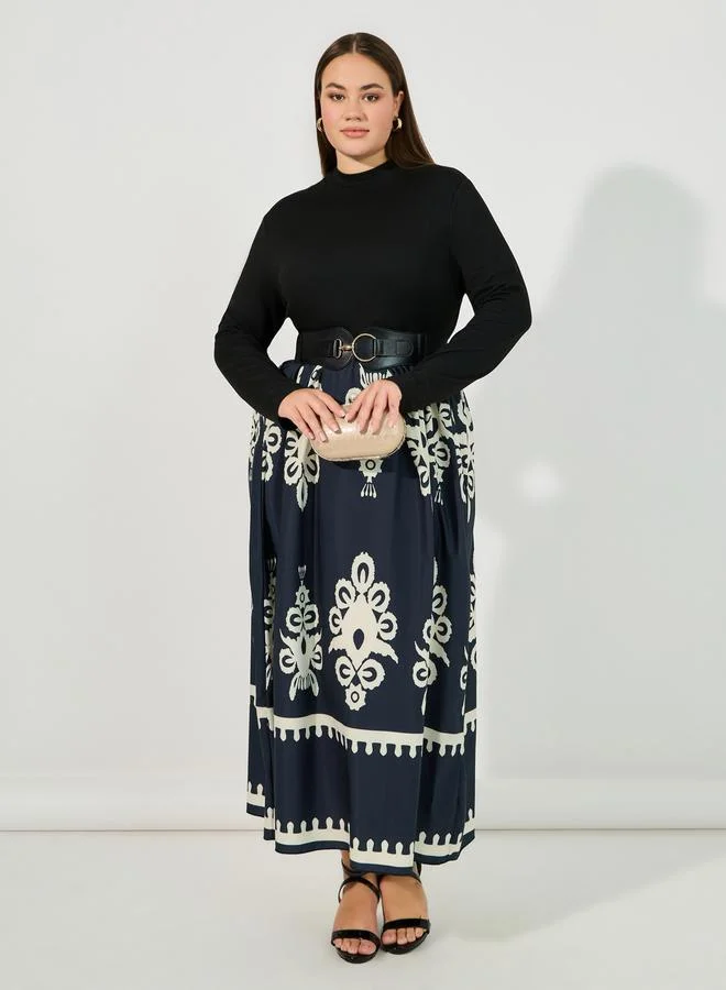 Styli Printed Maxi Dress