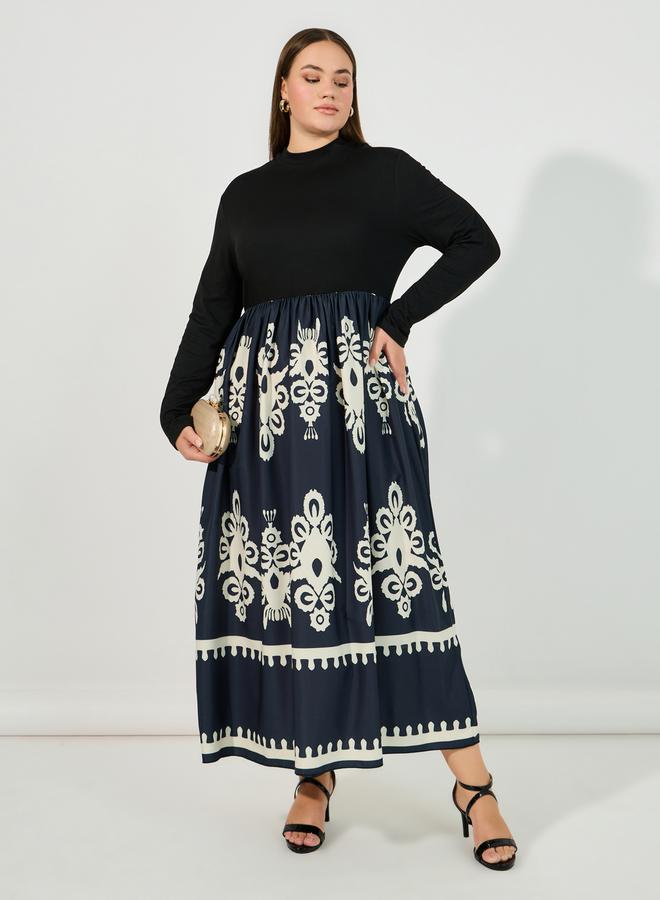Styli Printed Maxi Dress - Image 1