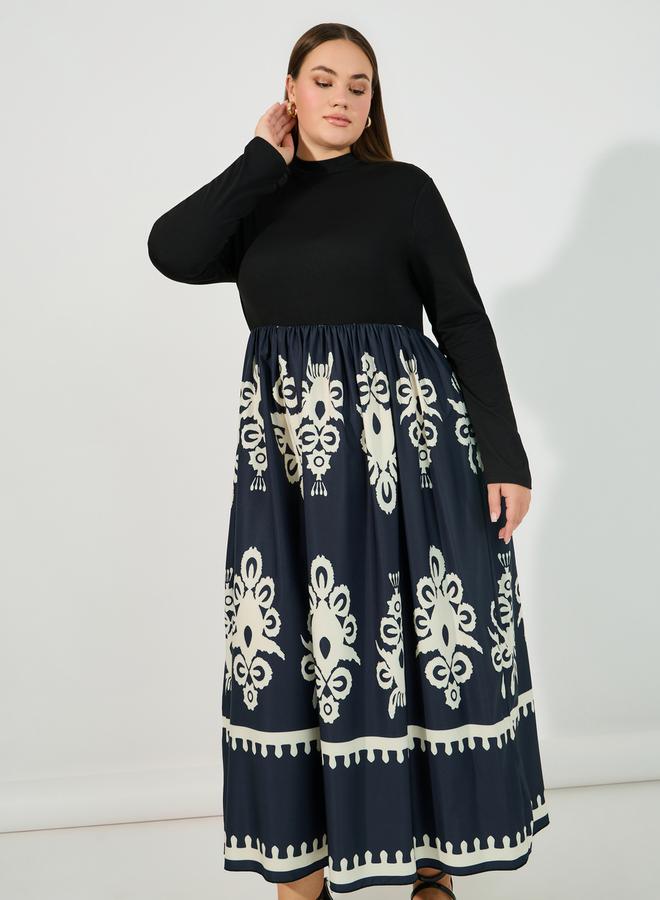 Styli Printed Maxi Dress - Image 2