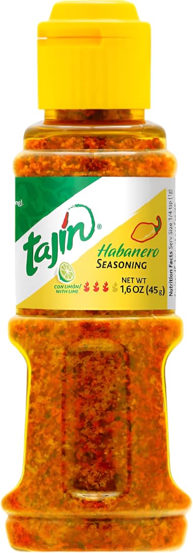 Tajin Tajín Habanero Seasoning 45g, By COUGAR – Spicy Chili & Lime Powder Blend for Fruits, Snacks, Drinks & Cooking – Premium Mexican Style Flavor Enhancer (IMPORTED-MEX) - Image 1