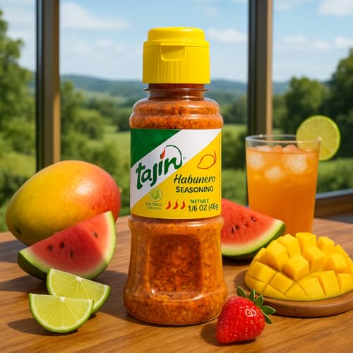 Tajin Tajín Habanero Seasoning 45g, By COUGAR – Spicy Chili & Lime Powder Blend for Fruits, Snacks, Drinks & Cooking – Premium Mexican Style Flavor Enhancer (IMPORTED-MEX) - Image 2