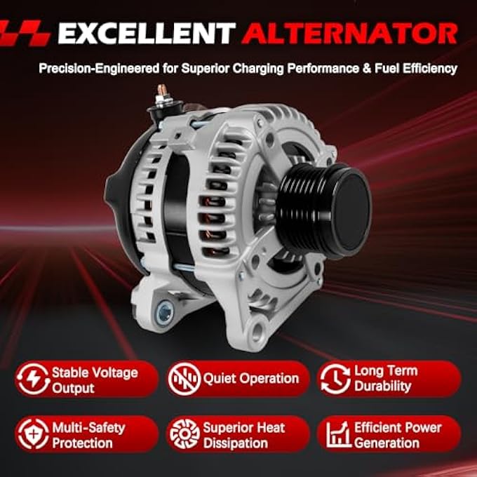 Autodevil 11402 New Alternator Fit for Camry 2.5L 2012-2015, for RAV4 2.5L 2009 2010 2011 2012, for tC 2.5L 2011 2012 2013 2014 2015 2016, 100Amp 12Volt Alternator Replacement 11402N - Image 4