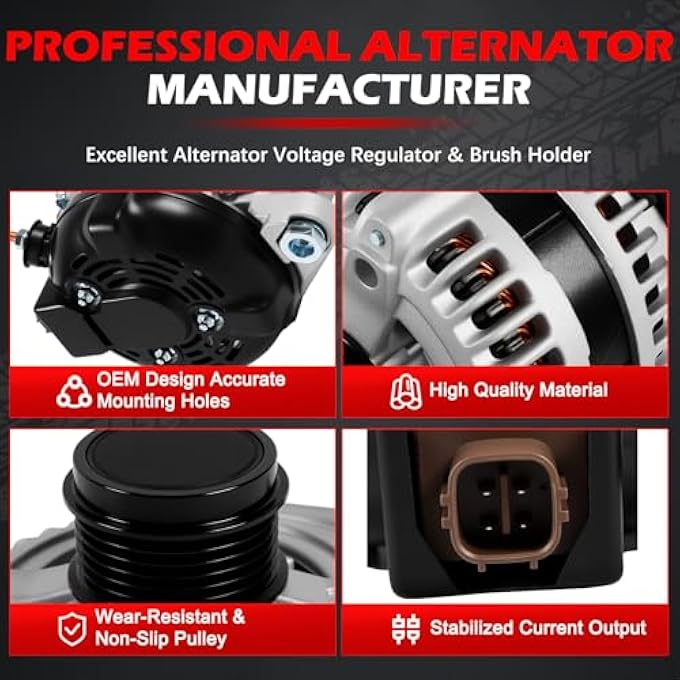 Autodevil 11402 New Alternator Fit for Camry 2.5L 2012-2015, for RAV4 2.5L 2009 2010 2011 2012, for tC 2.5L 2011 2012 2013 2014 2015 2016, 100Amp 12Volt Alternator Replacement 11402N - Image 5