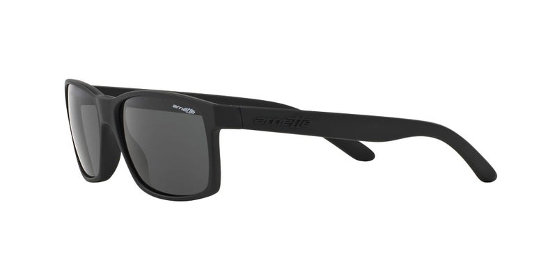 Arnette Men's AN4185 Slickster Rectangular Sunglasses, Fuzzy Black/Grey, 59 mm - Image 3
