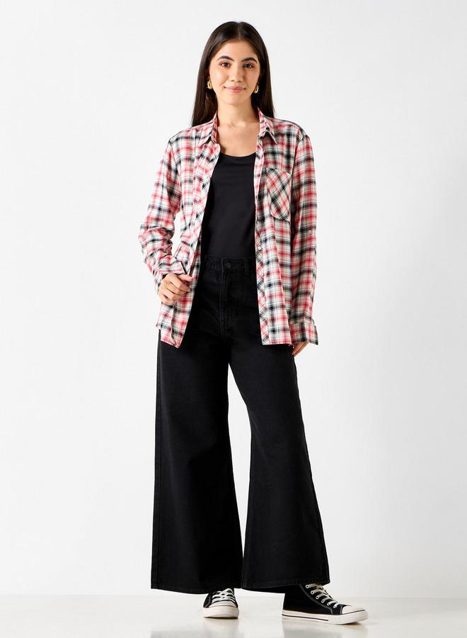 Lee Cooper Relaxed Fit Checked Shirt with Chest Pocket - Image 2