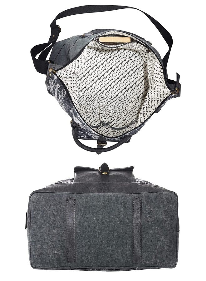 Mona B 30L Travel Duffle Bag for Men and Women with Adjustable Shoulder Strap - Grey - Image 4