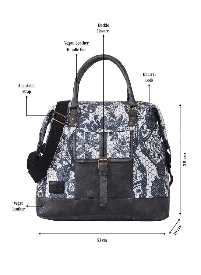 Mona B 30L Travel Duffle Bag for Men and Women with Adjustable Shoulder Strap - Grey - Image 3